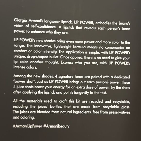 Giorgio Armani lip power long lasting lipstick bundle - Picture 10 of 10